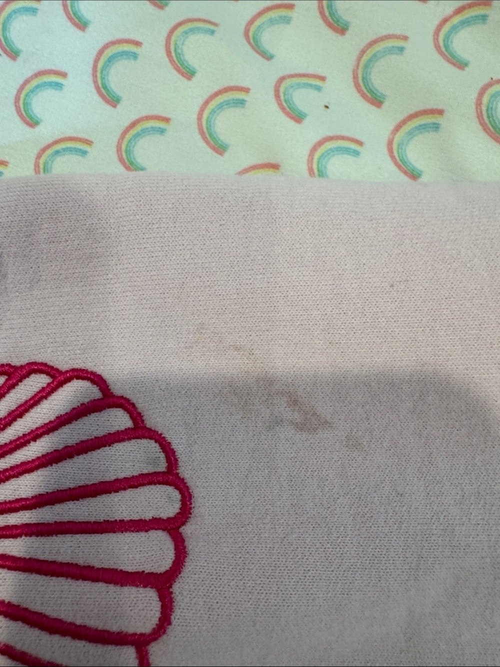 Girls' Light Pink Hooded Sweatshirt with Hot Pink Palm Motif - Picture 4 of 15